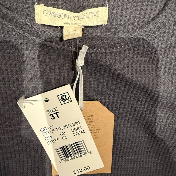 Charming Blue Long Sleeve Kids Top - Picture 3 of 4